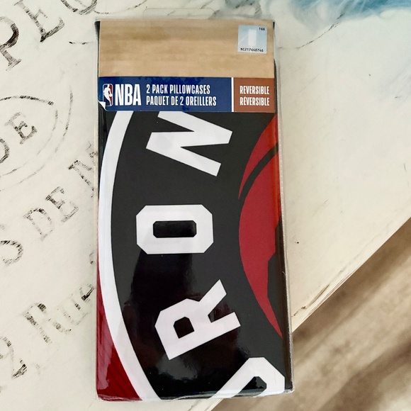 Toronto Raptors, NBA, Pillowcase, Set, 2 Pack, Standard, Reversible, NEW - Picture 4 of 9